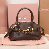 Miu Miu 5BP090 Mini Aventure Bag In Nappa Leather Coffee